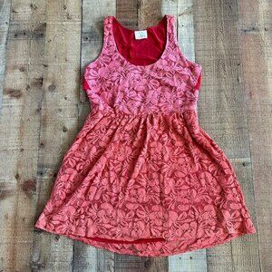 Pins and Needles red and pink sleeveless mini dress women's medium